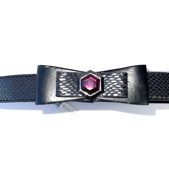 WHBM PURPLE STONE BOW STRETCH BELT main image 4